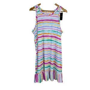Cuddl Duds NEW Rainbow Chemise Short Tank Size Lrg Sleepwear Nightie Loungewear